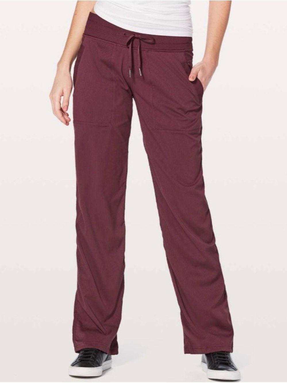 lululemon | Dance Studio Pant III - Unlined 32” | redwood/burgandy | size 8